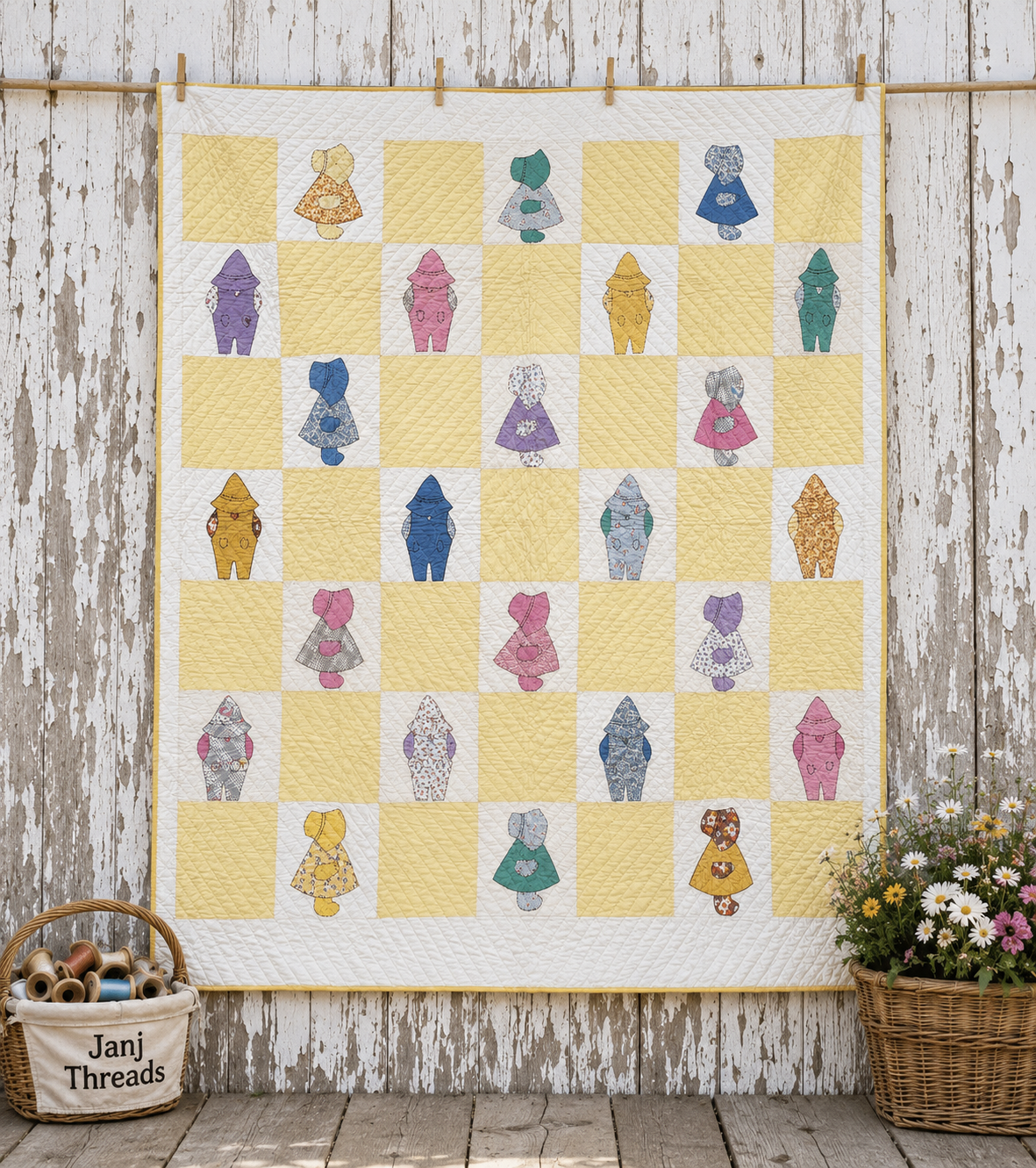 **SOLD  Vintage Sunbonnet Sue and Overall Sam SOLD**