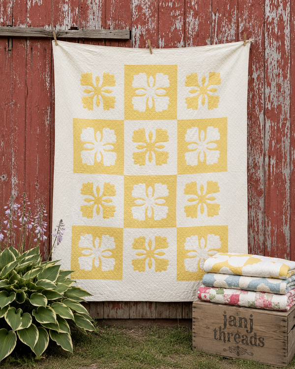Vintage Quilt Hero's Crown Style Reverse Appliqué