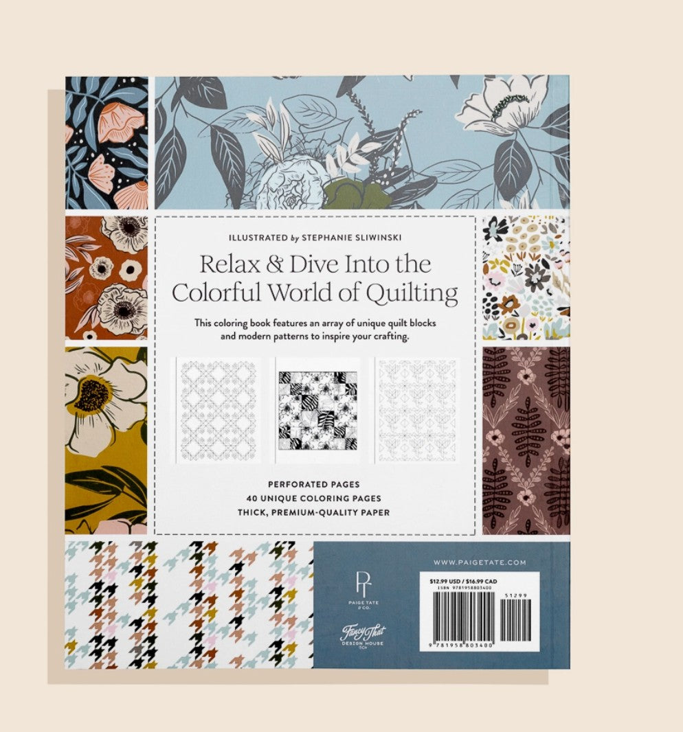 Modern Quilting Coloring Book: Adult Coloring Book
